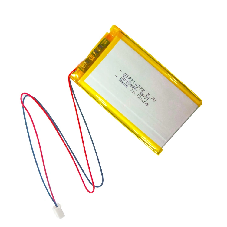 Pilha de polímero de lítio de 3,7V Lipo Dtp714372 3000 mAh para computador portátil