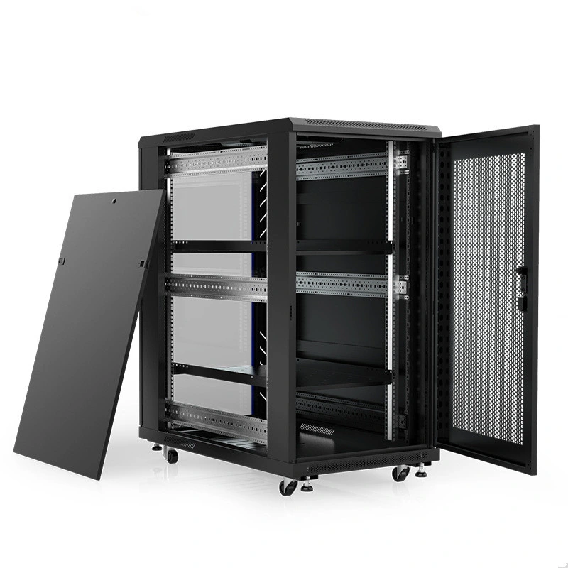 22u Network Cabinet with Tempered Glass Front Door and Locking Rear Door 600*600mm Rack