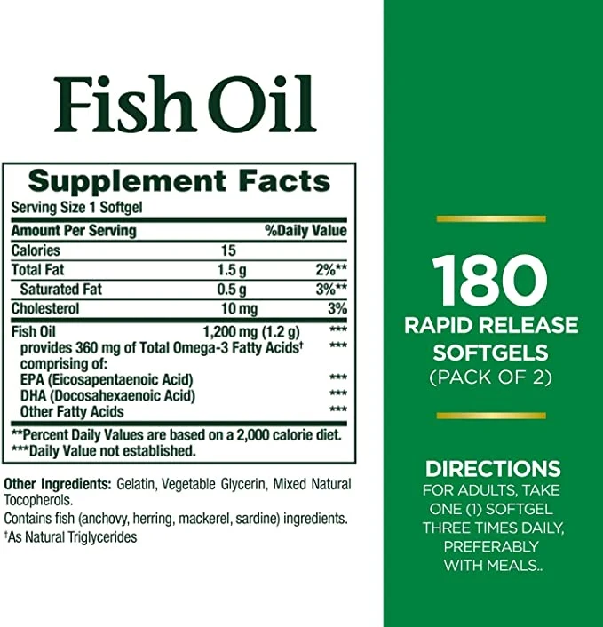 Nahrungsergänzungsmittel Hersteller Private Label Halal Fish Oil Omega 3 Fischöl 1000mg Softgel Kapseln