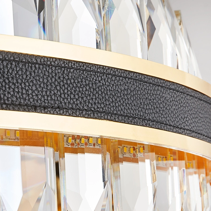 Masivel Suspension Luster LED Luxury French Empire Gold Crystal Chandelier Lighting Modern Crystal Hanging Light