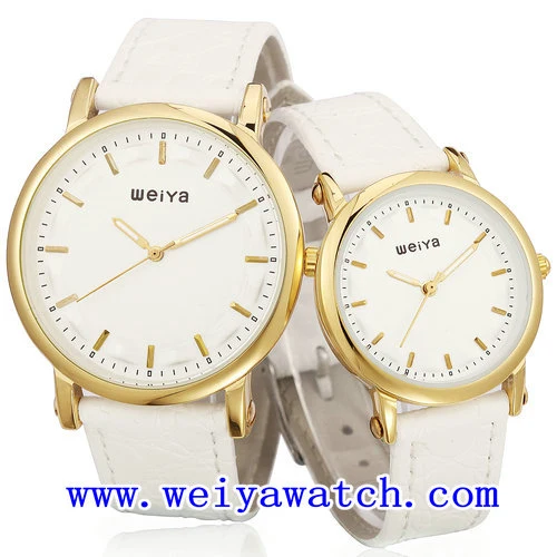 Correa de cuero Ver Promoción Business Watch con WY-1082Unisex (GD)