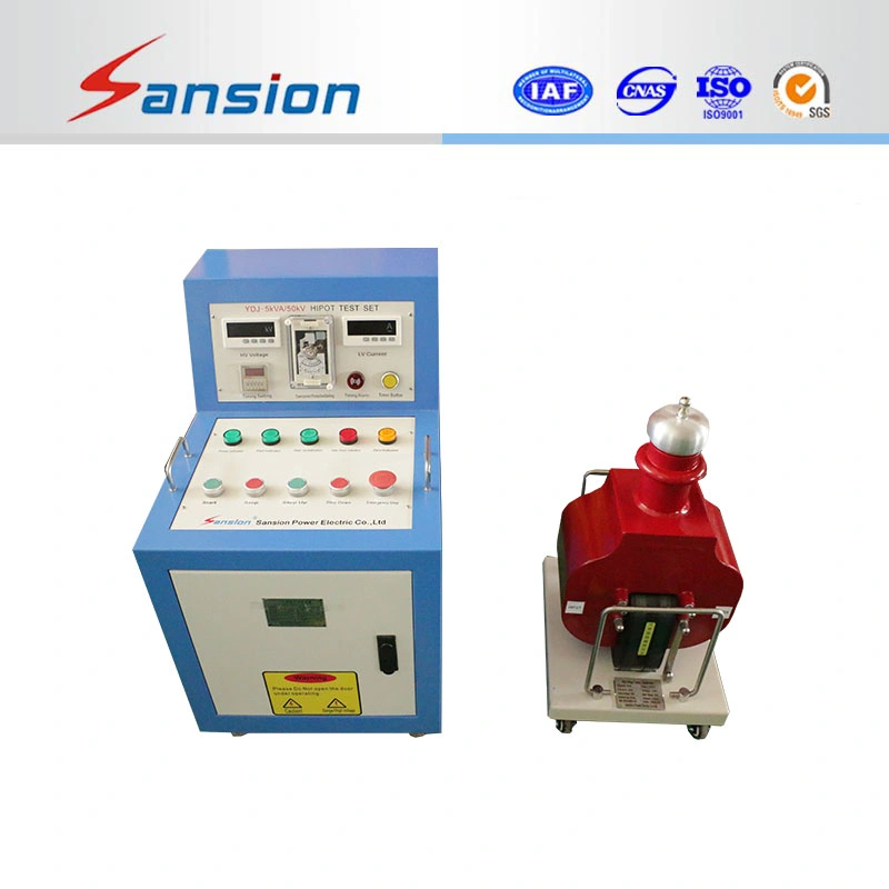 L'huile populaire immergé Type AC DC Hipot Testeur de câble de l'isolant pour transformateur haute tension Tests Hipot défini