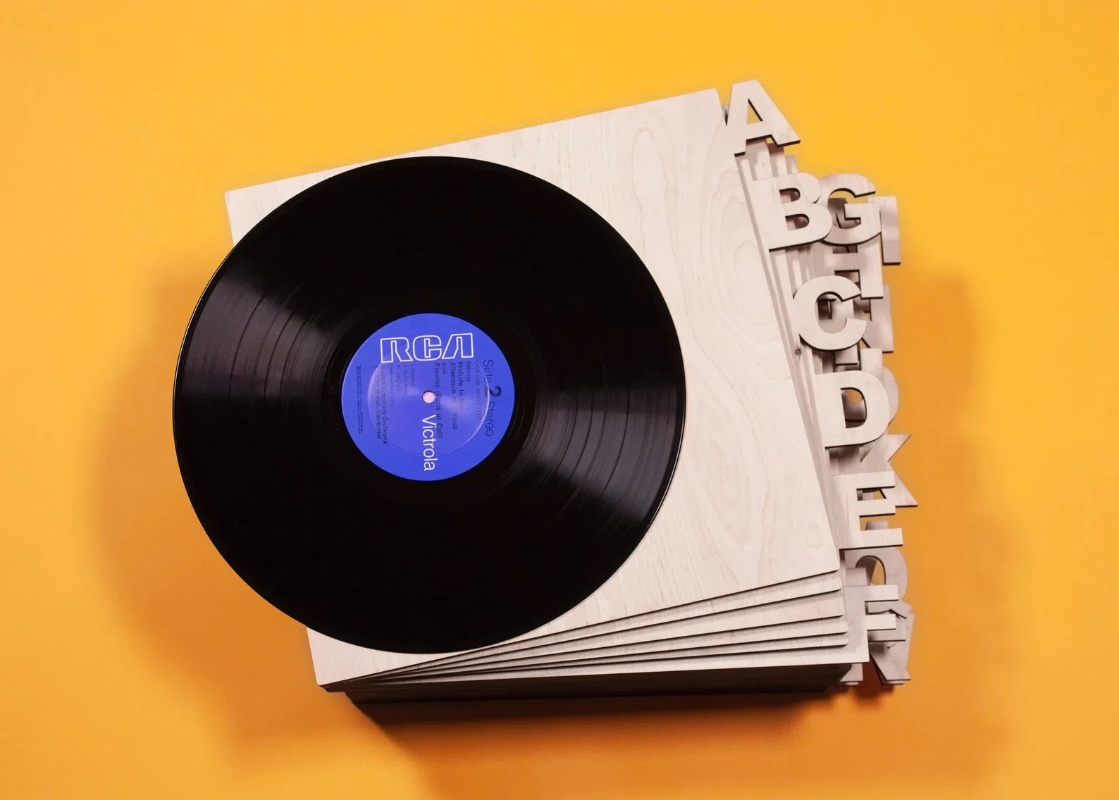 Custom Laser Cut Wooden Record Dividers Vinyl Album Organization Record