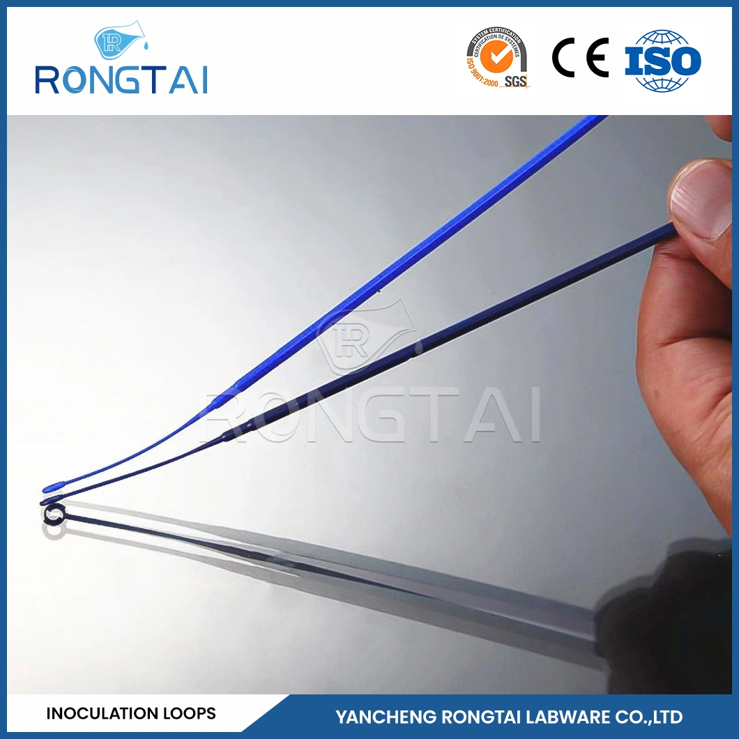 Rongtai Disposable Laboratory Plasticware Fabricators as Reusable Metal Inoculating Loop China 1UL 10UL 10UL+1UL Sterile Plastic Inoculation Loops