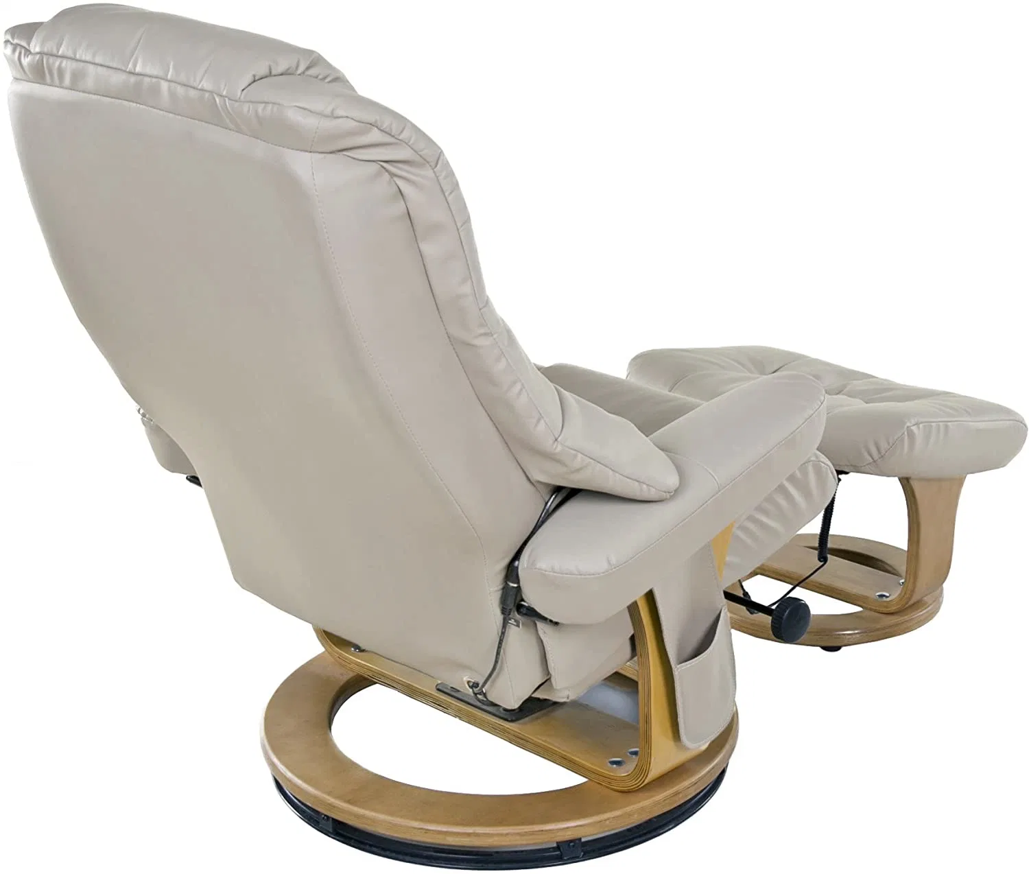 Um moderno design ajustável Geeksofa Couro Cadeira de lazer com otomana e 8 pontos as funções de massagem de vibração (2 no Ottoman 6 Na cadeira)