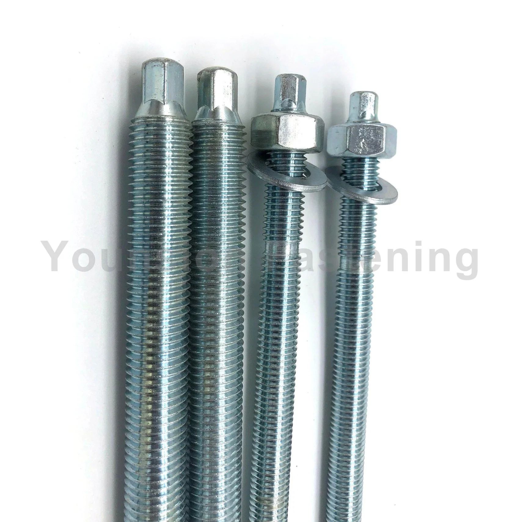 Galvanized Zinc Plated Chemical Anchor Bolt Stud Bolt Through Boltm8-M30, 3/8'---1-1/4'