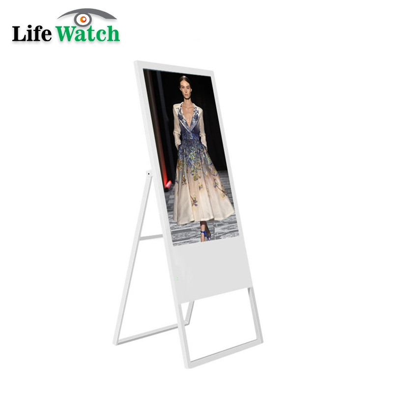 32-Inch Floor Upstanding Portable Foldable LCD Digital Poster Advertising Screen for Shop Advertisement Solution