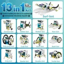 13 in 1 Solar Powered Robots Science Intelligent Assembling Engineering Educational Toys for Kids