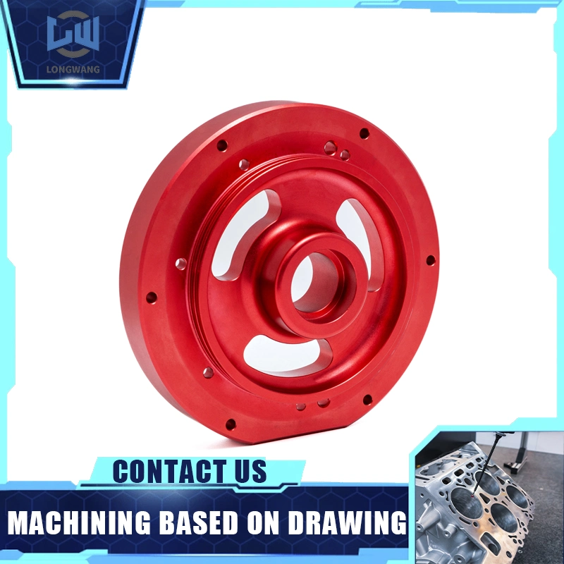 High Precision Customized Red Hard Anodized CNC Machining Aluminum Pump Parts