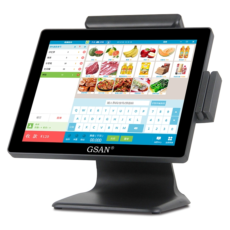 15 Inch Touch POS System with Msr Magnetic Card Reader