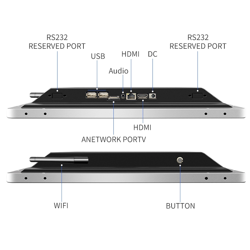 IP65 10,1 pouces plat Pure RK3288 Android Pcap toucher tout-en-un