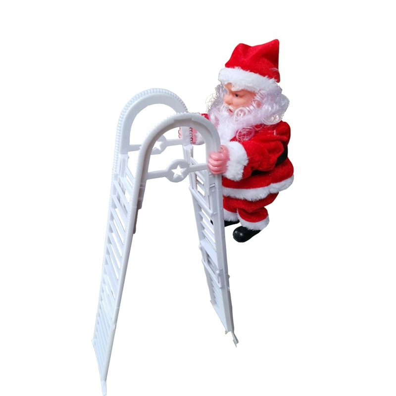 Festival de chaud Partie de la musique de décoration de Noël Doll grimper cordon cadeau pour les enfants Les enfants de jouets de Noël de l'escalade de l'échelle électrique Santa Claus