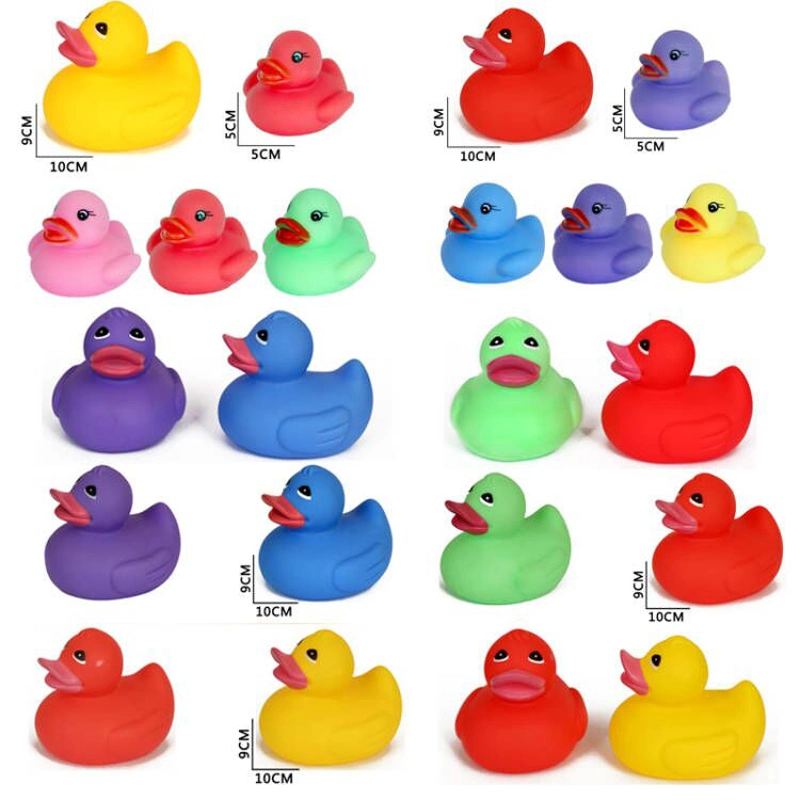 Juguetes Promotion Gift Baby Bath Sound Evade Glue Duck Toy Children Infant Shower Set Duckling Swimming Pool Vinyl Material Toys Cute Rubber Duck