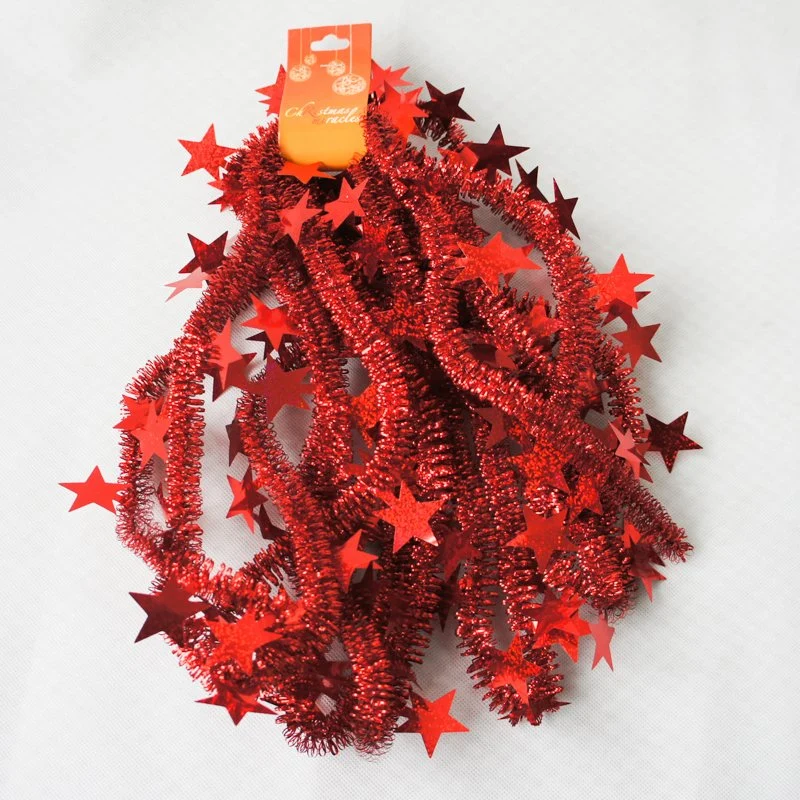 Colorful Tinsel for Decoration Handmade PVC Christmas Garland