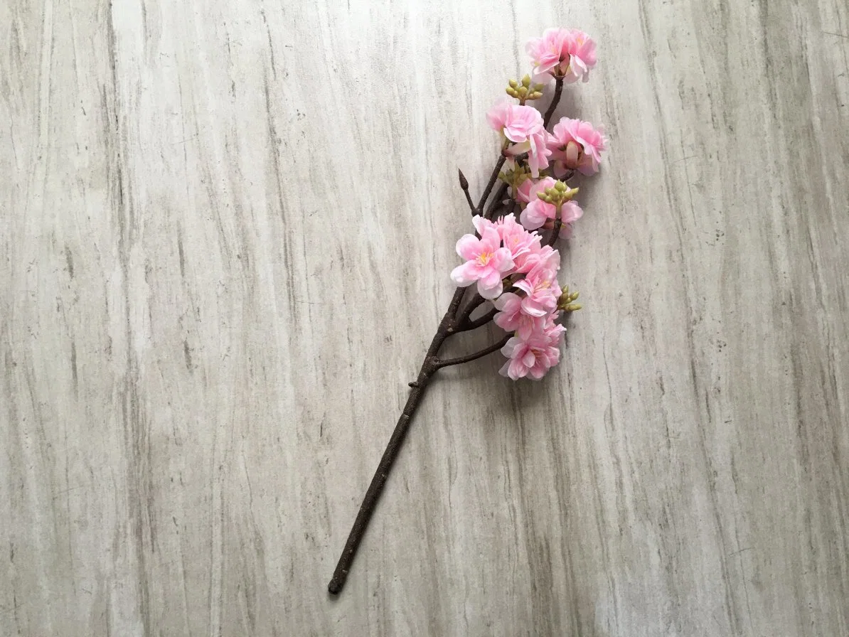 40cm Pink White Cherry Blossom Artificial Flower Branches China Wholesale/Supplier