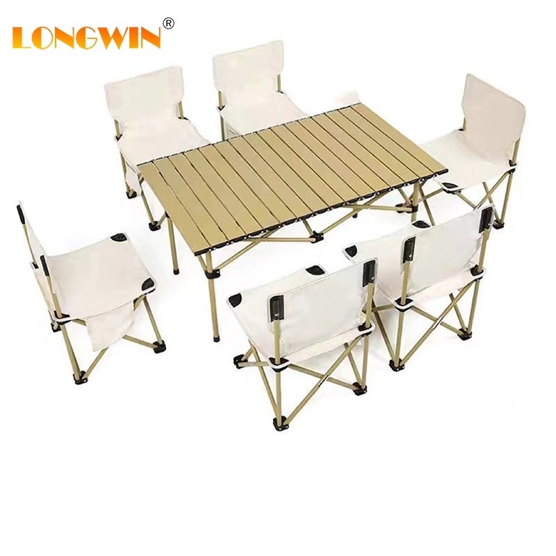 Stühle Set Stahltische Möbel mit Edelstahl Picnic Holz Dining Regenschirm Folding Sectionel Runde Outdoor Tisch und Stuhl