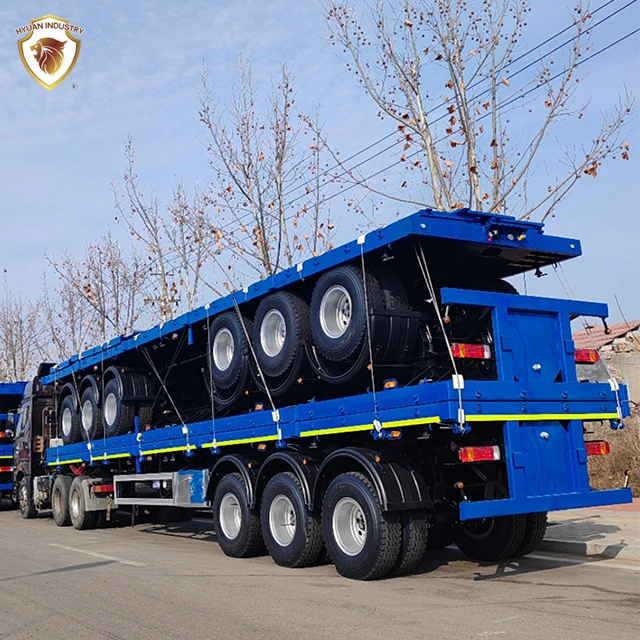 China Manufacture 3 Axle Flatbed Semi Trailer for Sale