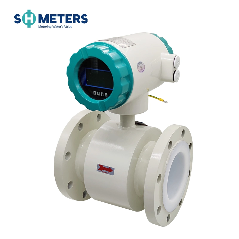 RS485 Smart Food Sewage Pump Test Industrial Type Digital Electromagnetic Water Flowmeter