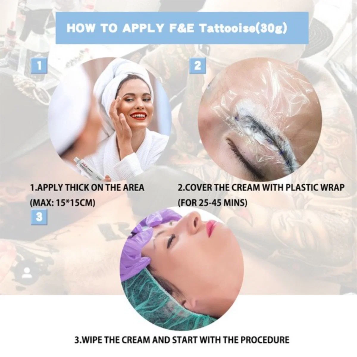 Neue 30g F&amp;E Tattooist Microblading Anästhetic Cream wachsend betäubende Salbe Tattoo-Zubehör