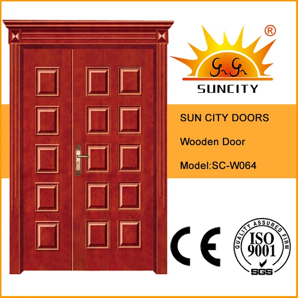 Front Solid M&S Leaf Teak Wood Door for Interior