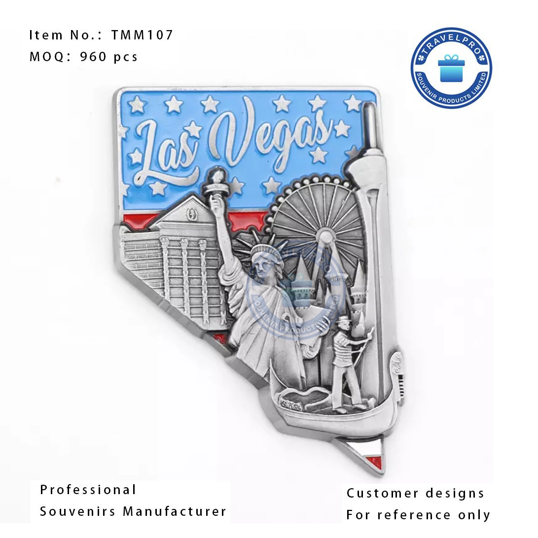 Travel Souvenir Statue of Liberty Logo Metal Fridge Magnet Fridge Magnet