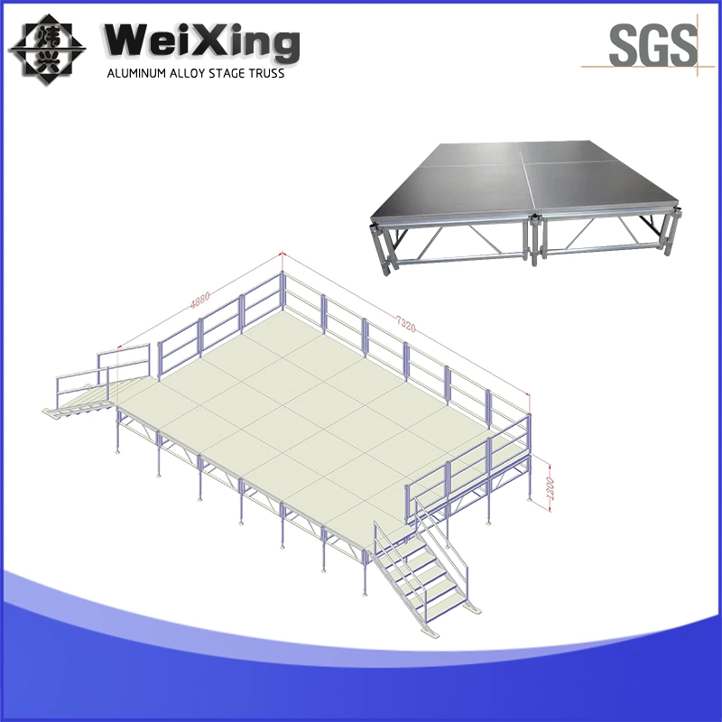 China Weixing exposición en el interior de aluminio de rendimiento de la etapa de la madera contrachapada