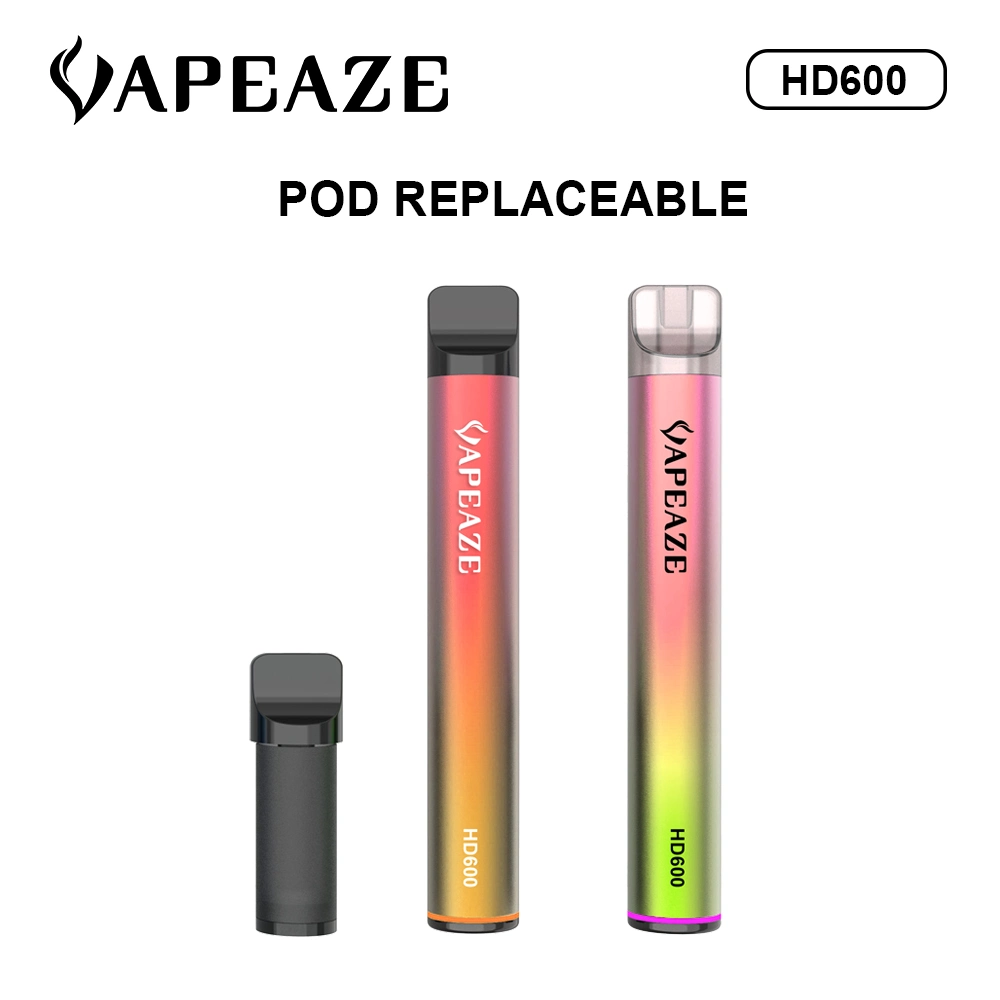 Factory Wholesale Price Disposable Pod 600puffs Cigarette Wholesale Vape Replaceable Vape Pen Smoking Bar
