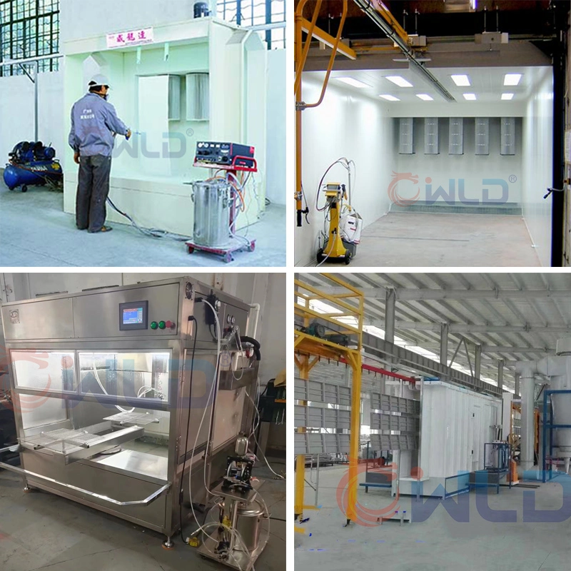Wld Guangzhou Fabricante de calidad máquina de recubrimiento en polvo de metal con horno