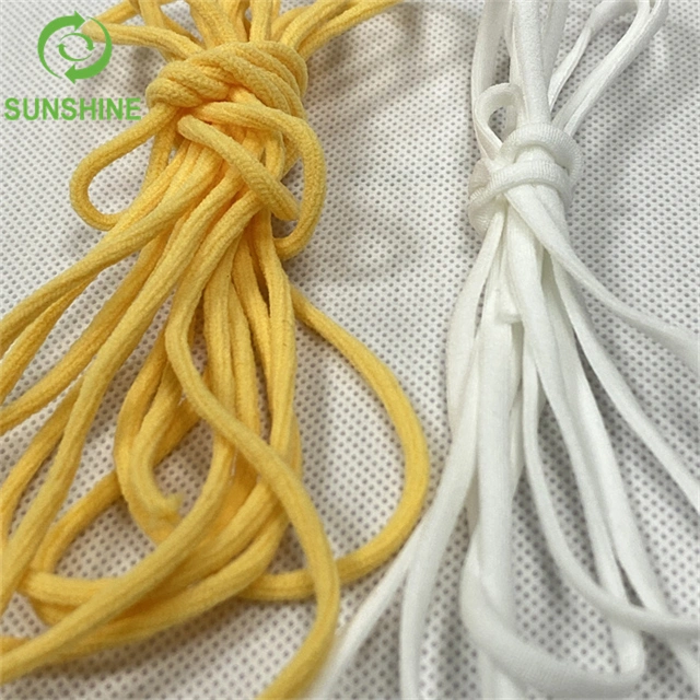 Disposable Face Mask Nylon Spandex Round Elastic Earloop Band Cord Ear Loop Elastic Earloop