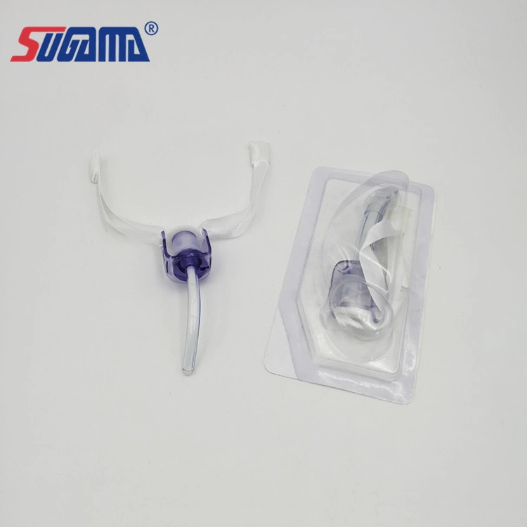 Medical Disposable PVC Uncuffed Holder Tracheotomy Tube in Hospital