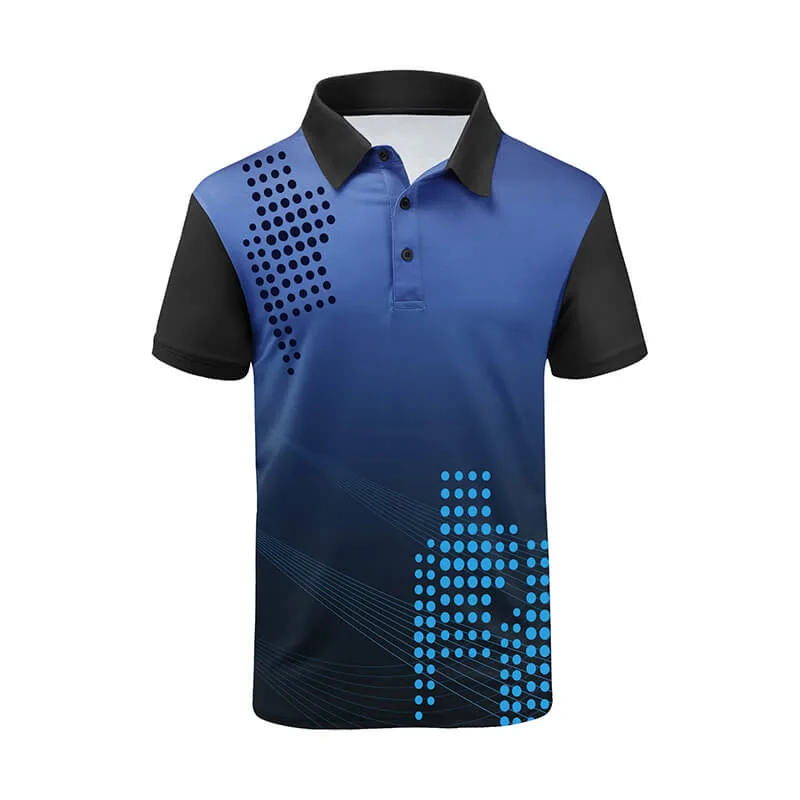 Wholesale/Supplier Cropped Blue Black Polo T Shirts Men Cotton T Shirt Polo Performance Uniform for Work
