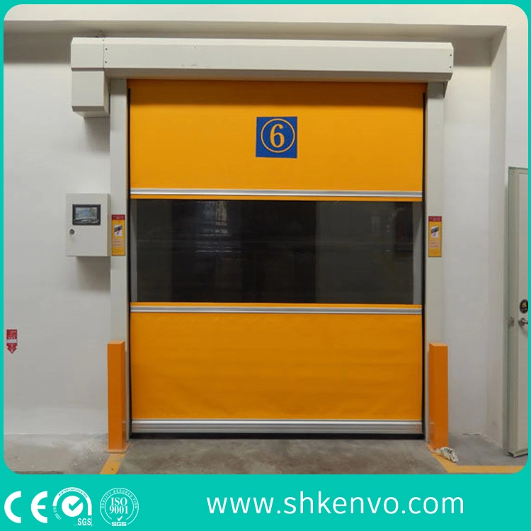 Industrial Automatic PVC Fabric High Speed Performance Fast Acting Rapid Rise Overhead Quick Roll up or Roller Shutter Door for Warehouse Exterior or Interior