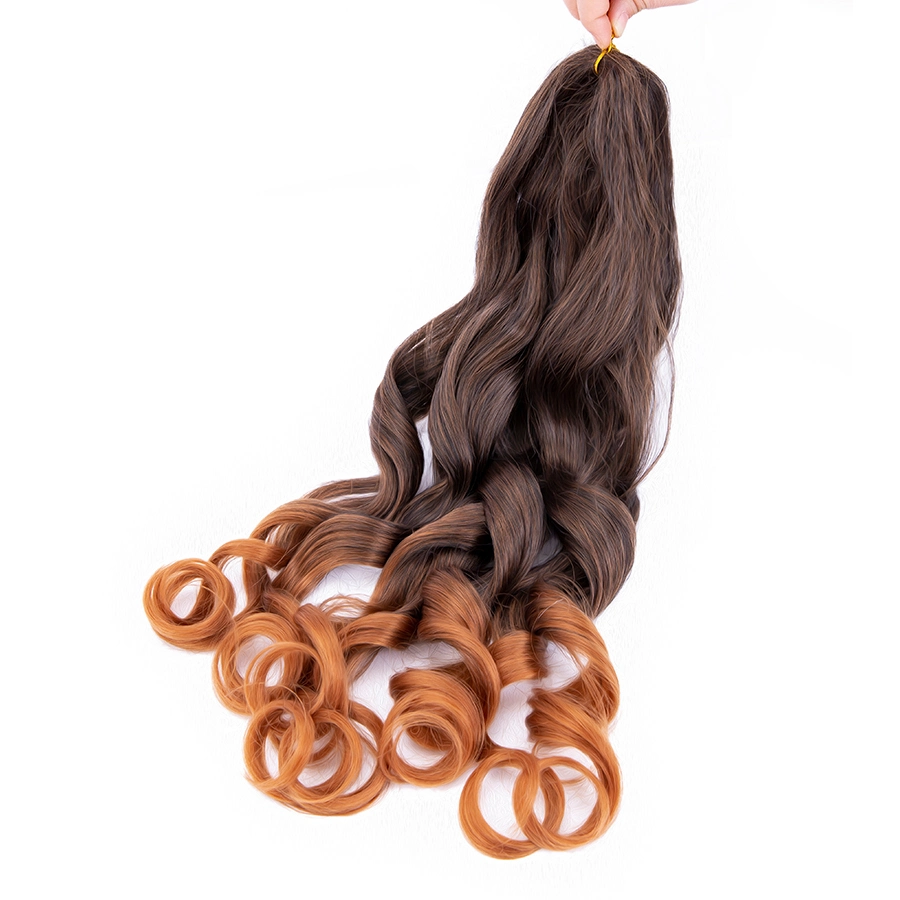 Corpo solto onda espiral Francês Curl Yaki Pony estilo curly Extensão de cabelo sintético Afro ondulado para tranças africanas