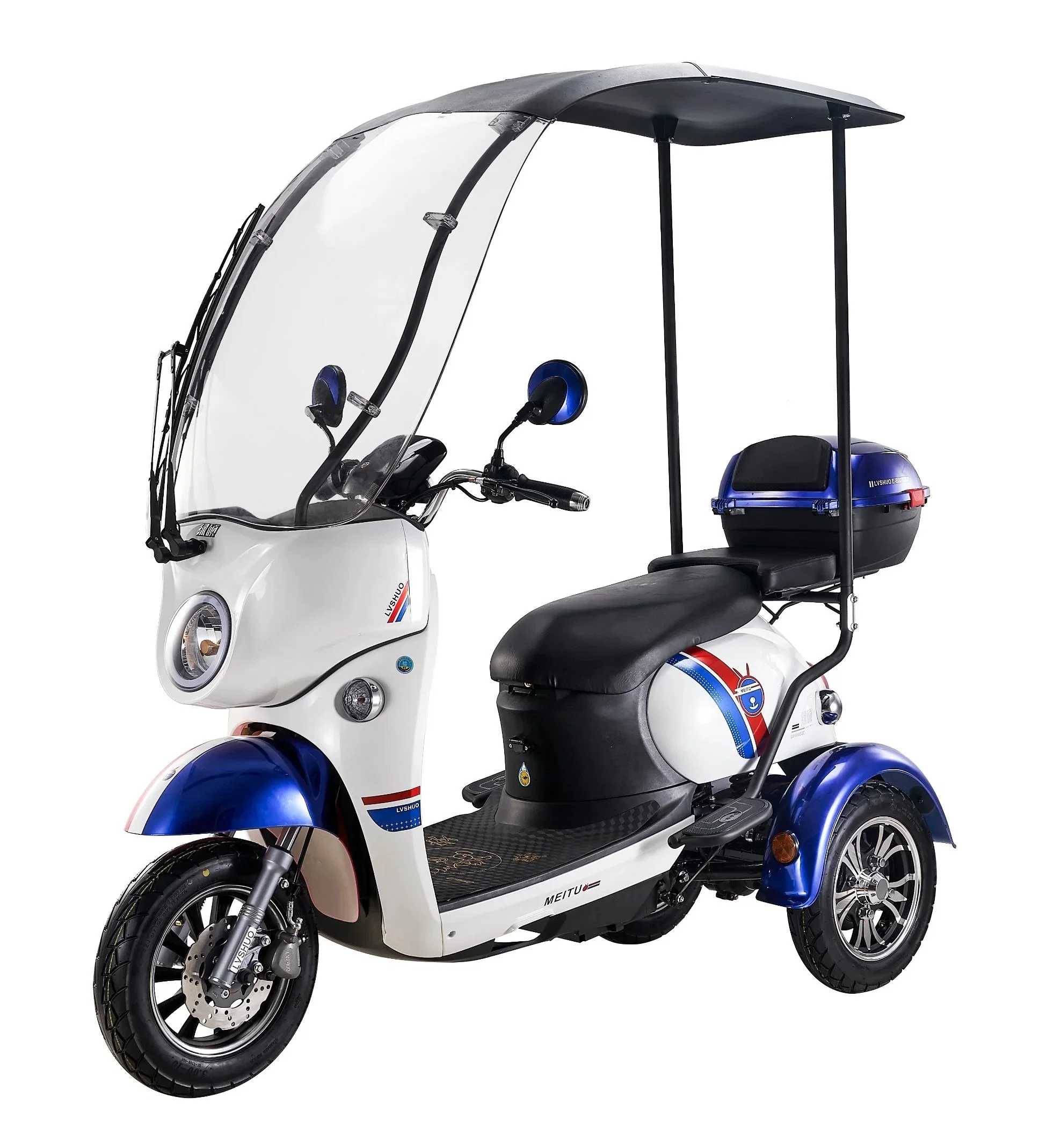 Differiential Motor CE for Adult Passenger and Cargo Bike People Carrier EEC Tricycle 500W 2000W Enclosed 4 Stand up 3 Three Wheel Electric Trike