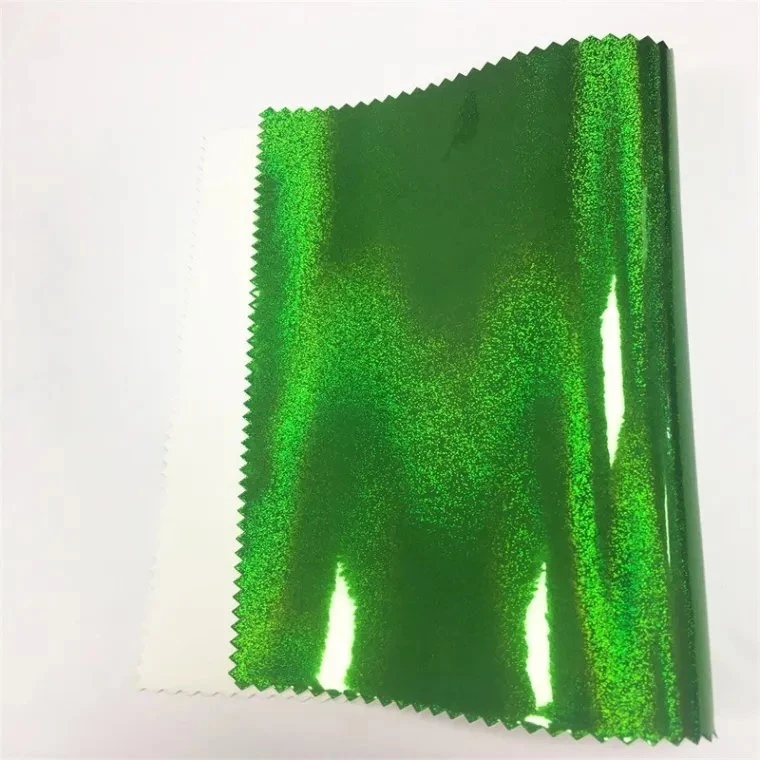 Cuero Color reflectante material de costura holográfica 0,7mm PU cuero brillante Tela de vinilo