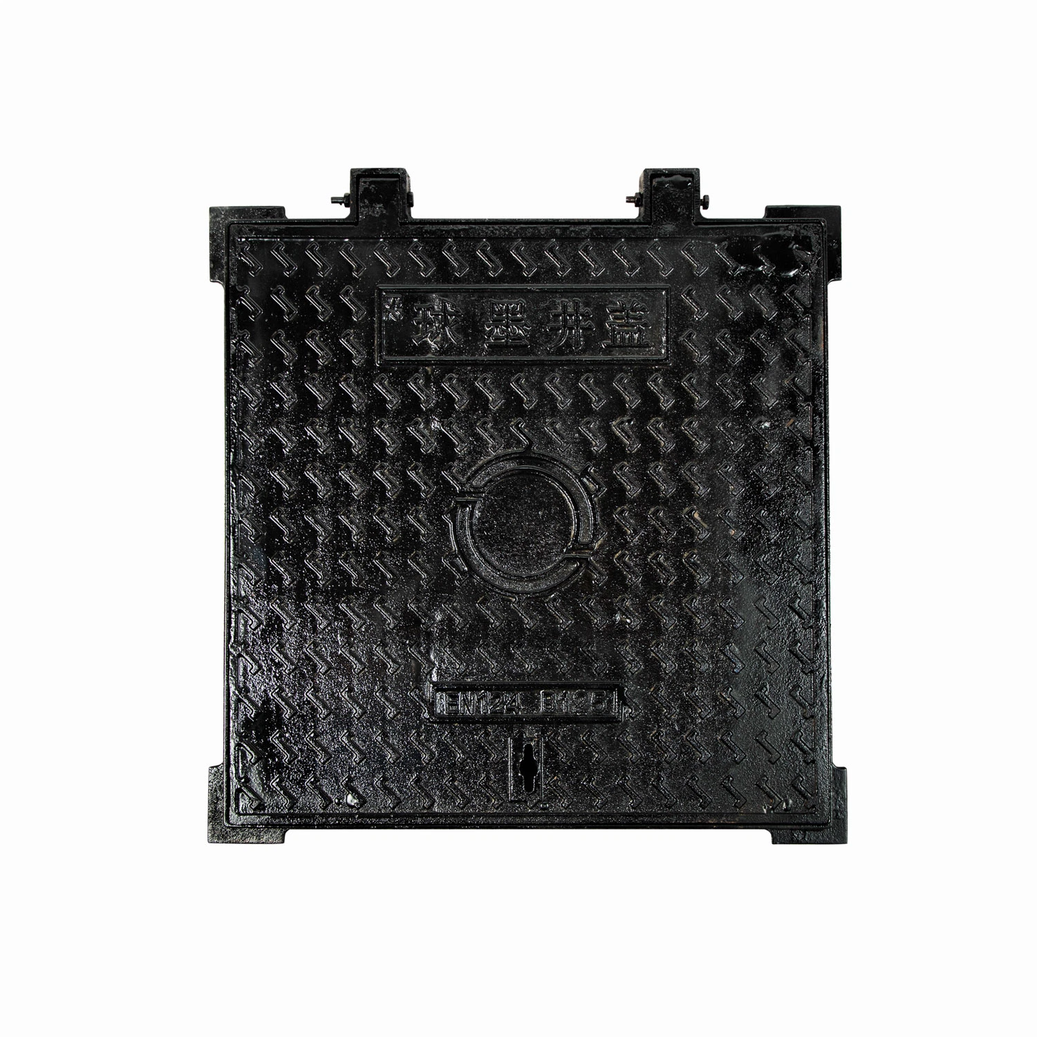 Heavy Duty Cast Ductile Iron Manhole Cover En124 400mm Length 500mm Width 40mm Thick Round Customizable Frame