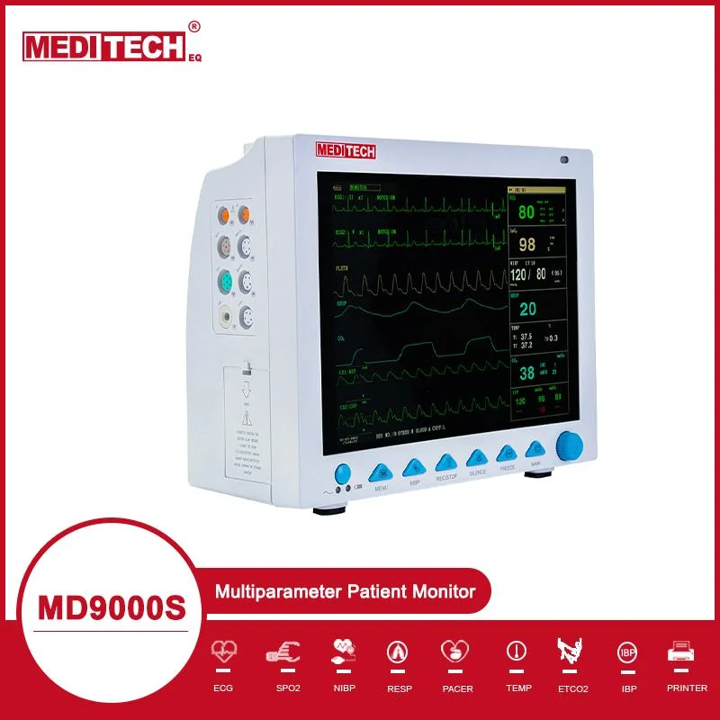 Máquina de Monitor de paciente de 12 pulgadas de múltiples parámetros Meditech