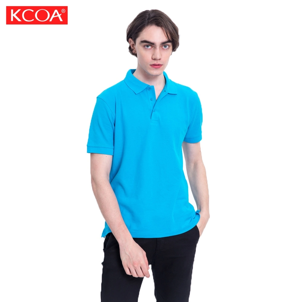 Hot Sale Blue Plain Custom 100 Cotton Mens Polo T-Shirt