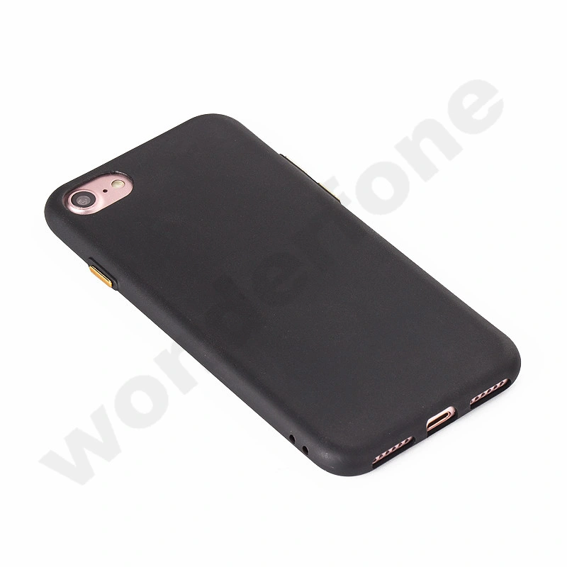 Jet Black TPU Silicone Phone Case for iPhone 7