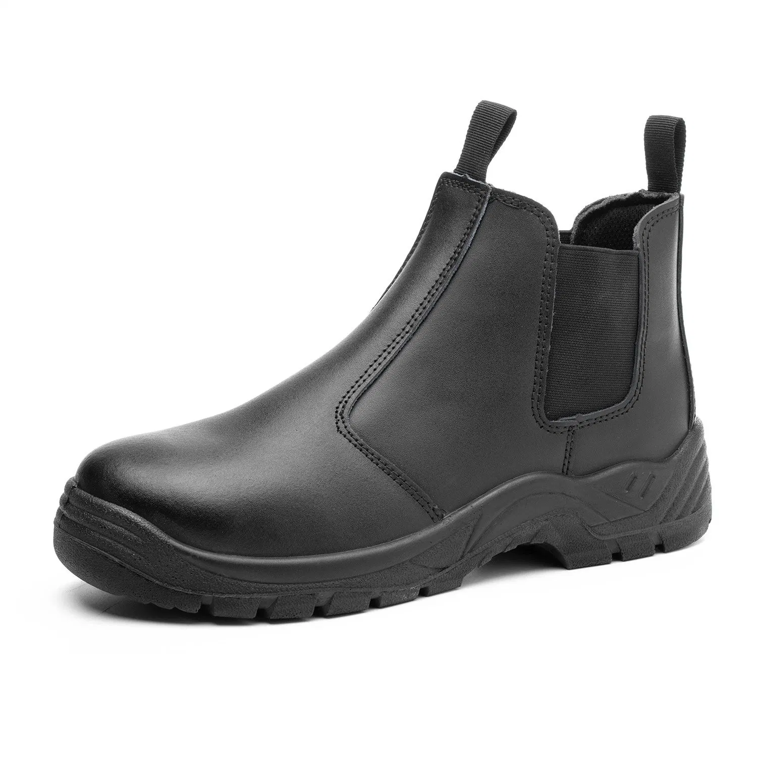 Chelsea Leather Work botas de seguridad Zapatos para hombre con acero Puntera