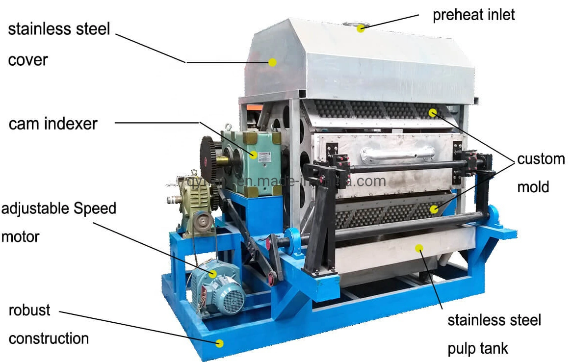 High Capacity Waste Paper Pulp Fruit Tray Egg Tray Making Machine