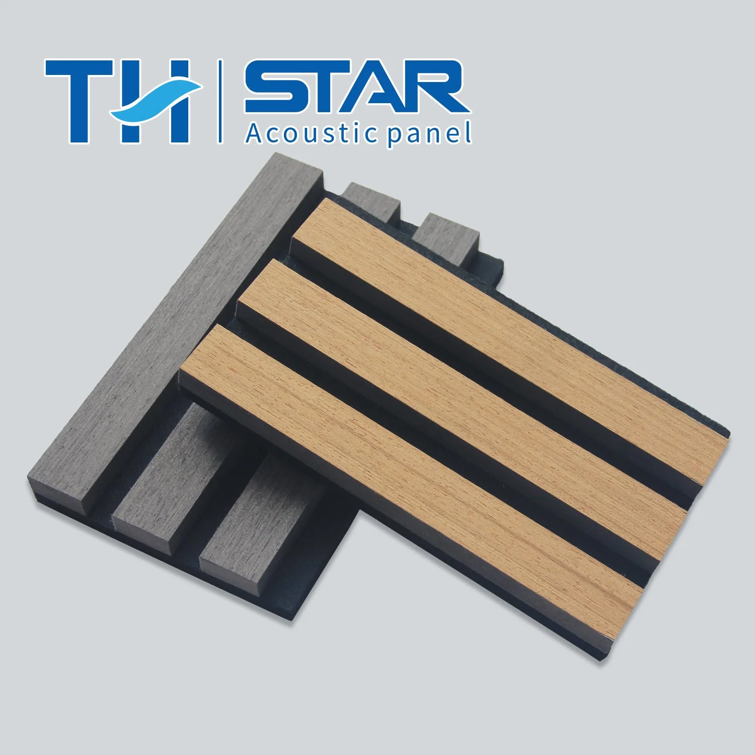 Sound Absorption Polyester Fiber MDF Wood Slat Acoustic Panel