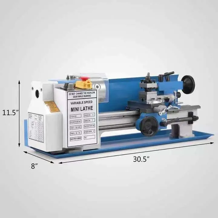 Mini Lathe DIY 7'''x14'' 0618 manual Bench Top Metal Lathe Machine for Household Metal Wood Working