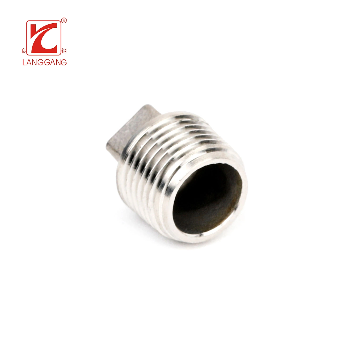 Stainless Steel Pipe Fitting BSPT NPT Thread Screw Square Hex Cap Plug