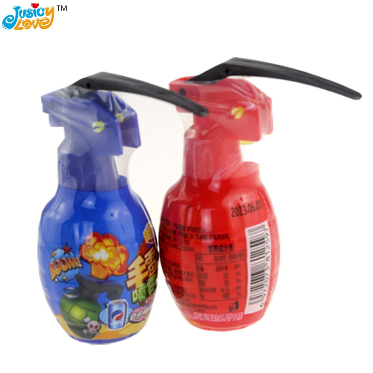 Hot Selling Fire Extinguisher Shape Sour Fruity Liquid Spray Candy Toys Sweets for Kids