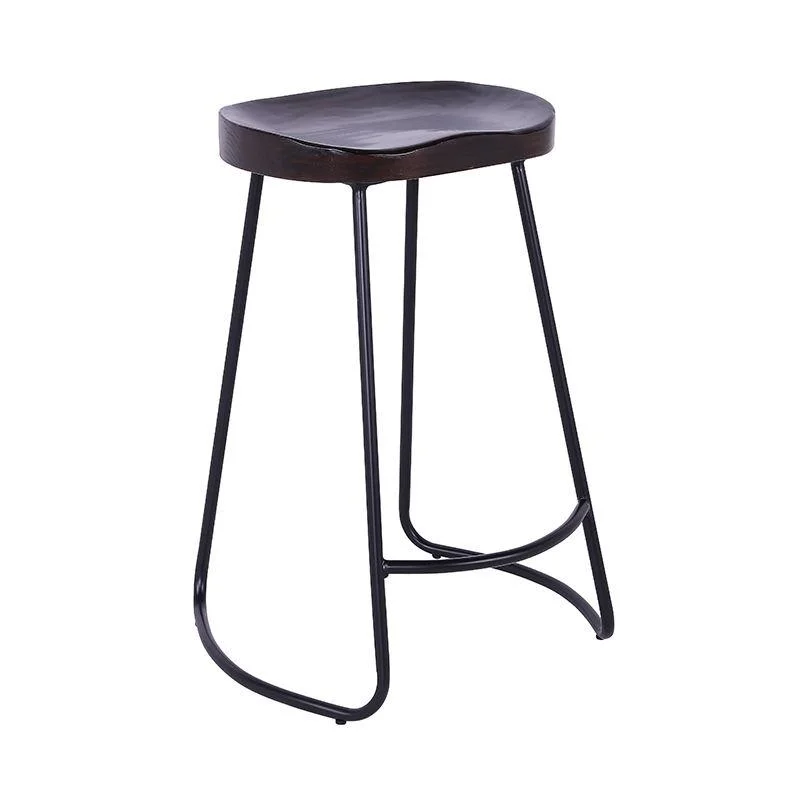 Modern Furniture Counter Height Wood Seat Bar Stool Bistro Cafe Kitchen Chair