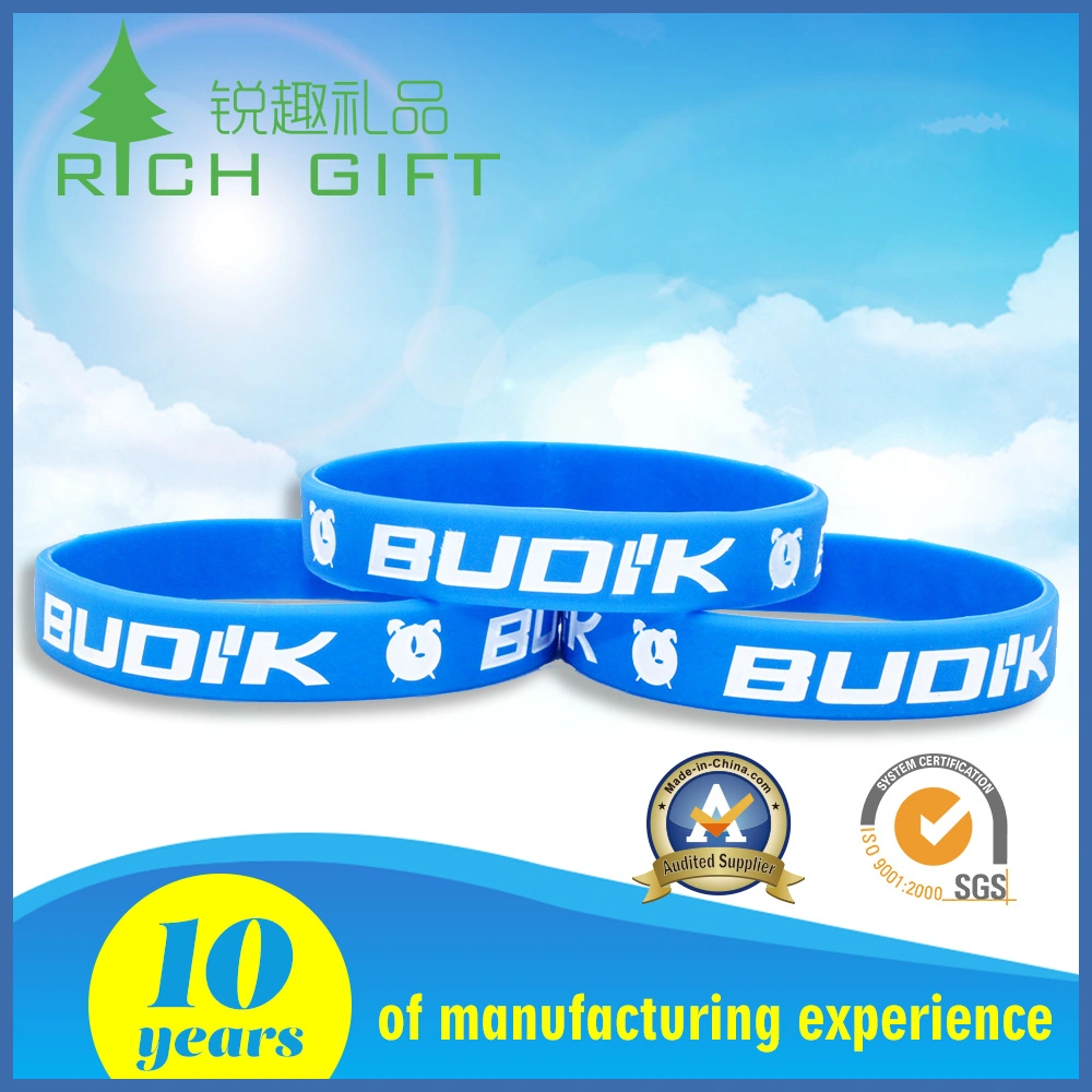 Custom Cheap Segmented Mixed Color Thin Silicon Printed/Debossed/Embossed Silicone Wristbands for Promotion Gift