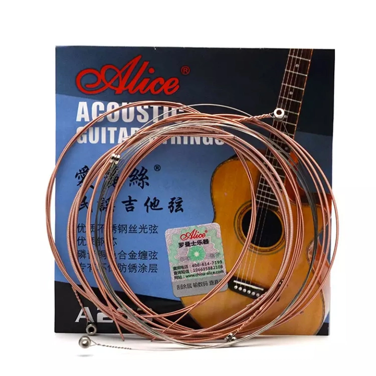 Hot Sale String Musical Instrument Accessories Chinese Alice 6 Strings Steel Acoustic Guitar String