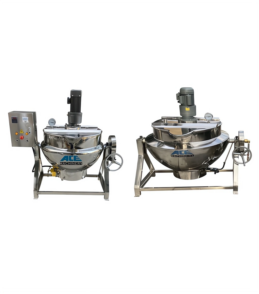 Factory Price Industrial Heating Electric Gas Steam Jacketed Kettle Stirring Vacuum Fruit Jam Cooking Pot