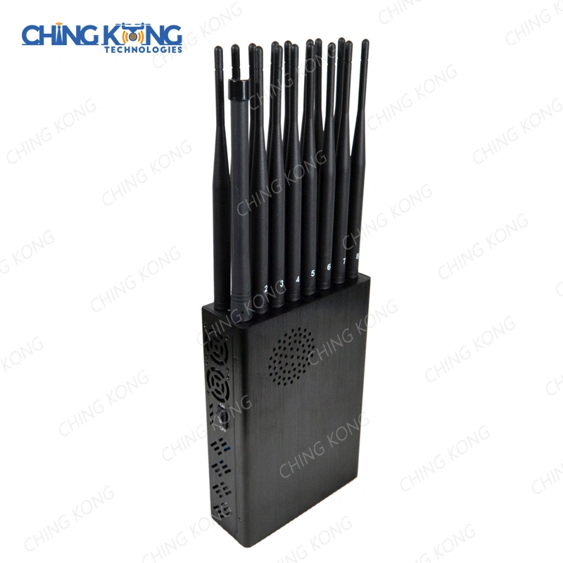 16 Antennas 16W Nylon Cover Handheld GSM/3G/4G/5g Mobile Phone Wi-Fi Lojack GPS Tracker Jammer